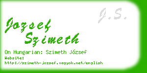 jozsef szimeth business card