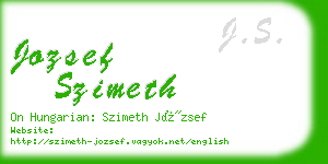 jozsef szimeth business card